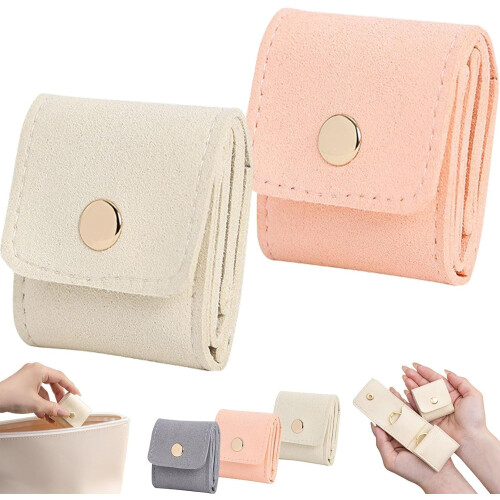 Pochette à bijoux en velours avec fermeture à pression (1 pièce)
