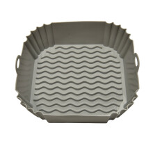 Silicone Air Fryer Baking Pan, Square Non-Stick Tray with Heat-Resistant & Multi-Color (450F, 22x23x7cm)