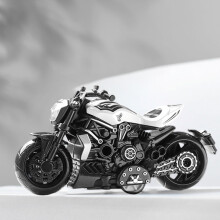 Hračka na motorku z ľahkej zliatiny s naťahovacím mechanizmom, liata motorka s trecím pohonom pre chlapcov, kaskadérsky pretekársky automobil
