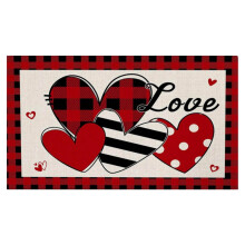 Tapis de porte antidérapant en microfibre pour la Saint-Valentin, 60 x 40 cm