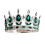 Accessorio per capelli da donna con strass, colore verde 1