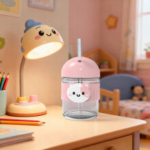 Cartoon Glass Straw Cup – Leak-Proof Kids Drinking Tumbler With Insulated Lid
