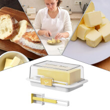 Airtight Food Storage Butter Dish with Lid for Dividing and Organizing Butter Multifunctional Kitchen Tray Dishwasher for Easy Cleaning
