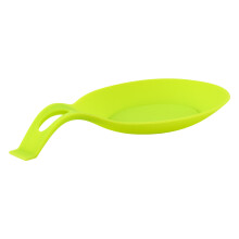 Non Slip Heat Resistant Spoon Rest, Food Grade Silicone Utensil Holder with Stiff Handle and Hook Hole, Durable Ladle Rest for Stove Top Countertop