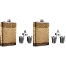 2St Whiskey Flesje Met Rvs Assorti Kleur Voor Outdoor Gebruik