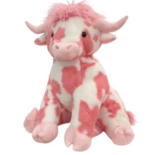 Pink Highland Cow Plush Toy 9.8 inches