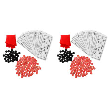 2Sets Interactief Bingospel Rood Met Schaakstukken En Papier