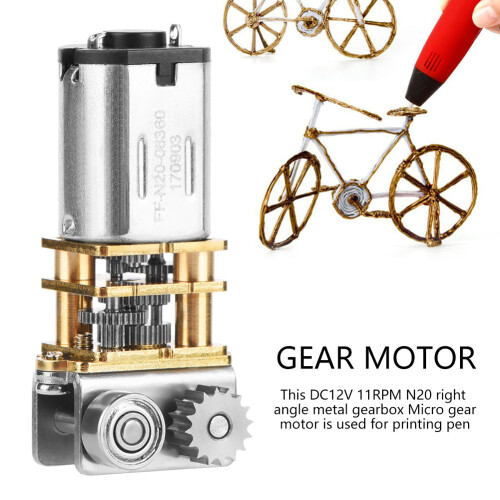 Μηχανισμός μετάδοσης κίνησης DC12V N20Micro με μεταλλικό κιβώτιο ταχυτήτων σωστής 2