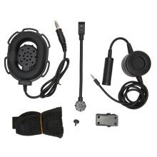 Adjustable Band Tactical Headset With Boom Mic And Finger PTT For Two Way Radio High Audio Quality Behind Head Over The Ear Loud And Clear