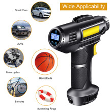 Gonfiatore per pneumatici da 4000mAh, nero, portatile, 24,5219 cm