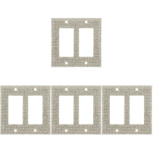 4Sets Voor Wand Wit Plastic Stopcontactplaatje Met Luxe Zirkoonaccent