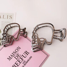 (2pcs) Skull Metal Hair Clip, Strong Hold for Thick/Thin Hair