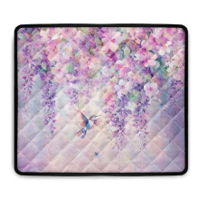 Washing Machine Dust Cover Mat, 24x19.7", Absorbent & Heat-Resistant, Hummingbird/Dragonfly/Flower Design