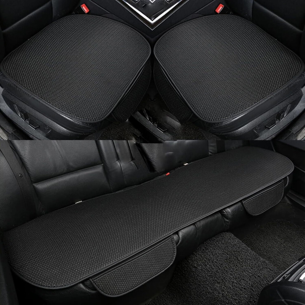 Breathable Anti-Slip Viscose Filament Car Seat Covers, Ice Silk Cotton Non-Slip Seat Pad For Trucks/Sedan/Suv (, Rear) Â Compatible With Black 9479868998070