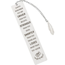 2025 Graduation Gift Bookmark – Inspirational Metal Bookmark with Feather Charm & Gift Box, Compatible with All Books