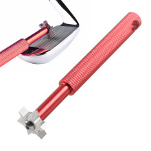 Golf Groove Sharpener Golf Club Cleaner Tool Regrooving for Irons Wedges Restores Backspin Portable Golf Accessories Black