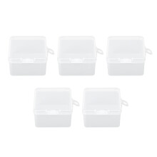 Hinged Lid Clear Plastic Storage Containers Transparent Storage Box For Small Item Organizer Multi Purpose Use Easy To Carry Non Fragile Plastic