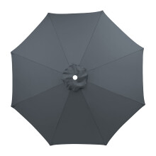 DAMAI 6.5ft–10ft Universal Patio Umbrella Canopy Replacement, 6/8-Rib UV-Protective Cover (Dark Gray, 6.5FT 8-Ribs) – Compatible with DAMAI