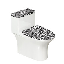 Zebra WC-Deckel-Staubschutzhülle, rund, dehnbar, 2er-Pack, waschbar, verstellbar, für moderne Badezimmer