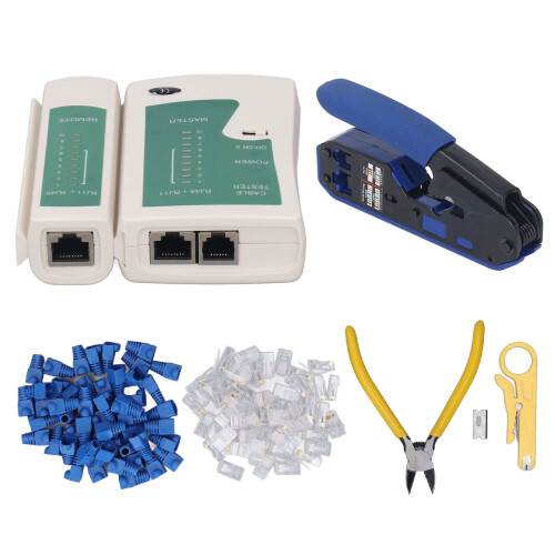 Σετ πτύχωσης RJ11RJ12Ethernet με δυνατότητες κοπής και απογύμνωσης πτύχωσης, μήτρες 2