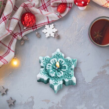 Scented Soy Wax Candle Christmas Aroma 3in Green