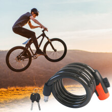 Premium Bike Lock Set: 4ft Cable + Heavy-Duty U-Lock w/ Bracket & 2 Keys, Compatible with Road, MTB, Folding Bike & Scooter