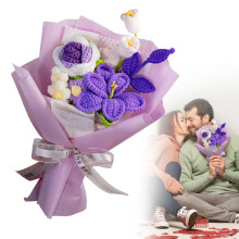 Gehaakt rozenboeket, gebreid voor haar, eeuwigdurend bloemstuk, huis- en bruiloftsdecoratie, leraar, voor mama, liefde