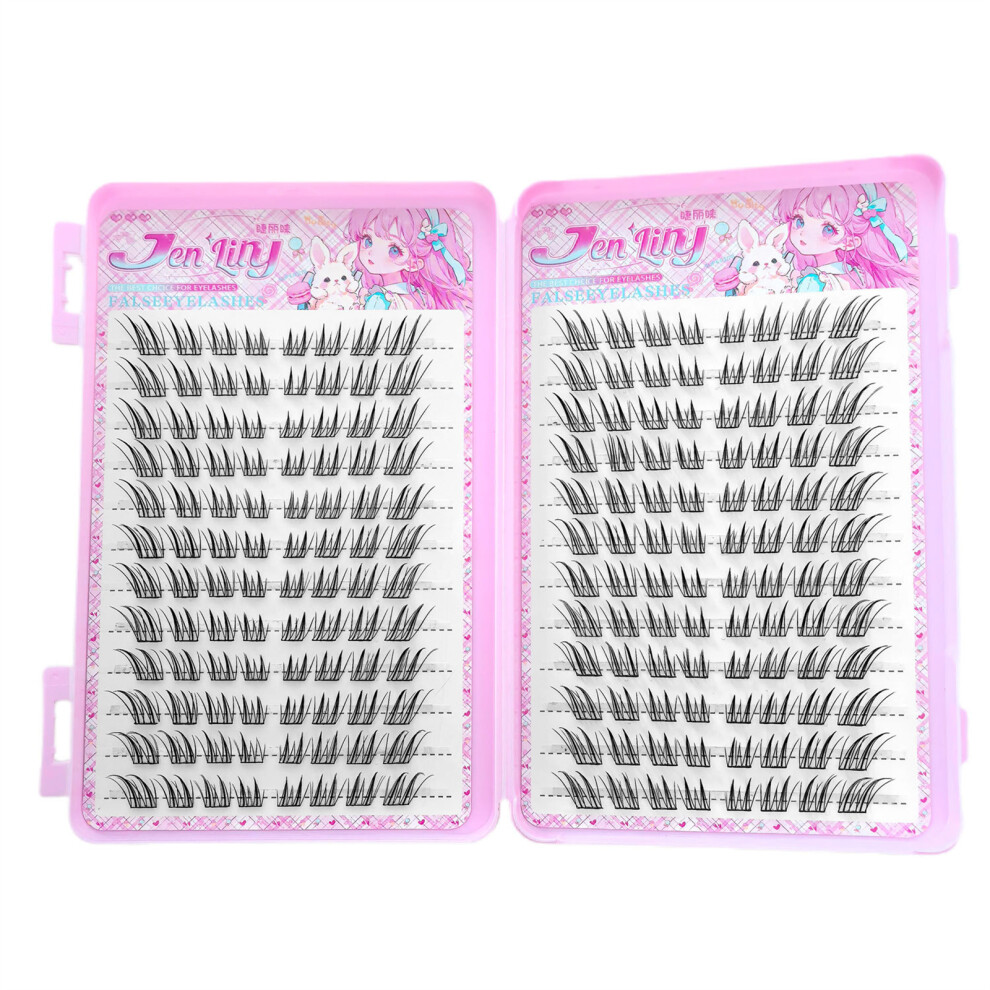 Hue-Grain Orange False Eyelashes Natural Thick Synthetic Fiber