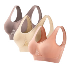 3er-Pack nahtlose Damen-BHs, Sport-BHs, nahtlose Yoga-BHs, Sport-BHs für Damen ohne Bügel (Mehrfarbig-5)