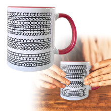 White Ceramic Coffee Mug with Hidden Heat-Sensitive Text