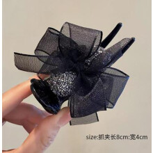 (Black bow - hair clip) Strong Hold Sunflower Hair Clips for All Hair Types