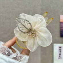 (Leaves_Champagne) Strong Hold Sunflower Hair Clips for All Hair Types