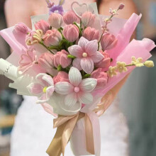 DIY-Rosenstrauß-Bastelset – Komplettes Set für romantische Handsträuße, Geschenk für sie, Valentinstag, Geburtstag – 30 x 40 cm, kompatibel
