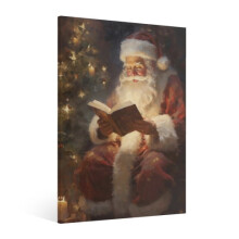 Santa Claus Canvas Wall Art Retro Christmas Decor