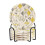 Drink Coasters Set Absorbent Round 6-Pc Yellow Gray 1
