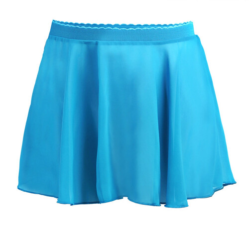 Chiffon Dance Skirt Solid Color Short Casual