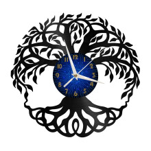 Horloge murale en vinyle Arbre de Vie, décoration de cuisine