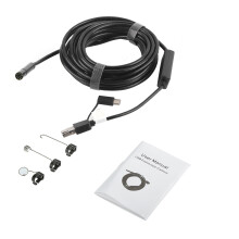 Snake Inspection Camera with Light, HD Endoscope with Bright Adjustable Lighting, 16.5FT Semi-Rigid Cable IP67Waterproof Probe for Easy Connection