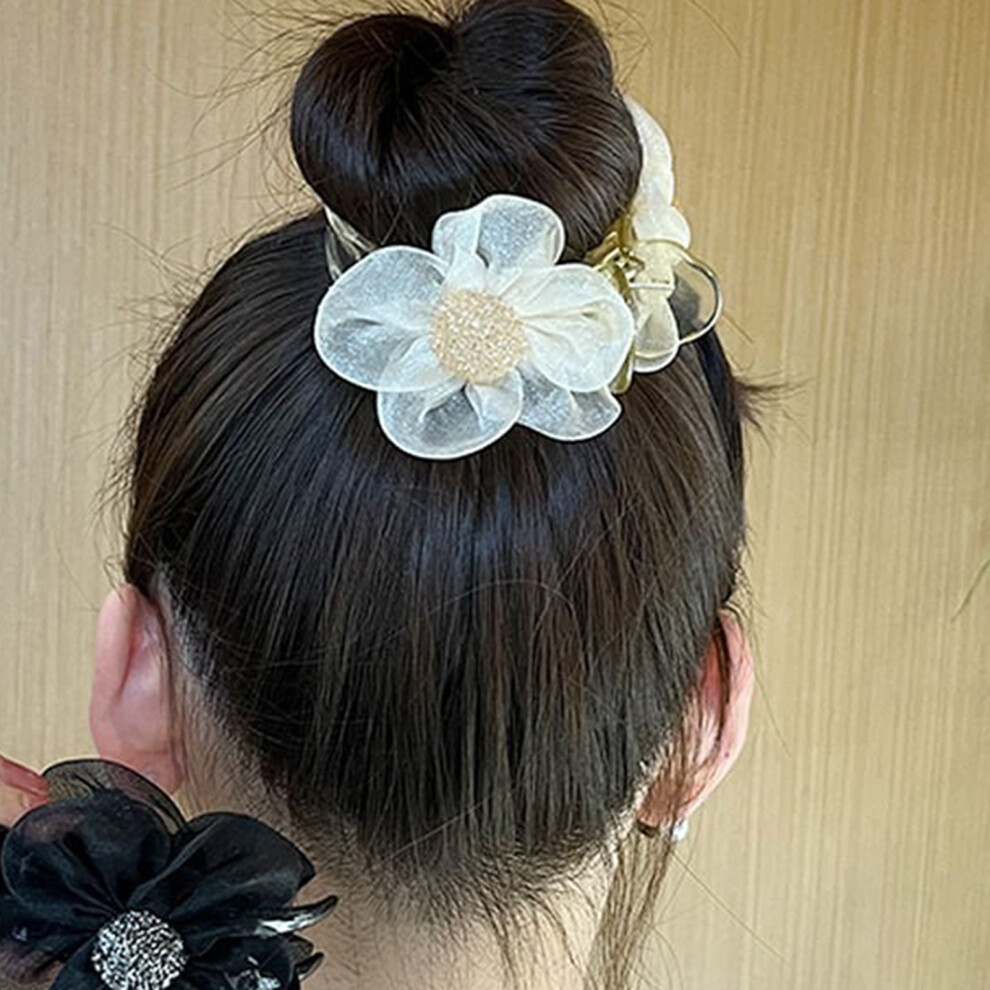 Zhouq-Outdoors (Champagne) Strong Hold Sunflower Hair Clips For All Hair Types