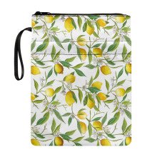Lemon Paperback Book Cover Book Lovers Gifts Bible Carrier Tote Bag with Polyester Fabric for Reading Lovers Hardcover Notebook 11.42 x 8.66 Inch