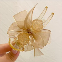 (Champagne bow-hair clip) Strong Hold Sunflower Hair Clips for All Hair Types