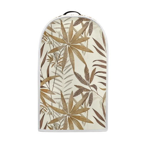 Horse Chestnut Leaf Pattern Coffee Machine Dust Cover 1Pcs Protective Case Polyester AntiSlip for Kitchen Counter Hand Strap