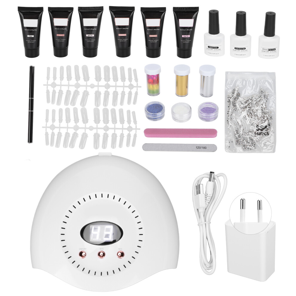 Salon Quality Nail Kit With Gel Polish Nail Lamp Health Ingredients Easy To Wear Wide Application Manual Technology For Beginners And Pros