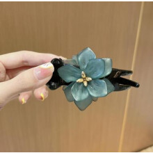 (Green petals) Strong Hold Sunflower Hair Clips for All Hair Types