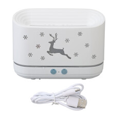 Umidificador Difusor de Aromas com Efeito Chama, Ultrassilencioso, Desligamento Automático, Brilho Ajustável, Luz Ambiente, Aromaterapia com Óleos