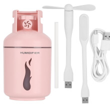 Bærbar mini-luftfugter med én knapbetjening, kølig tåge-luftfugter, stille luftfugtere med USB-strømforsyning og natlys til hjemmekontor og bil