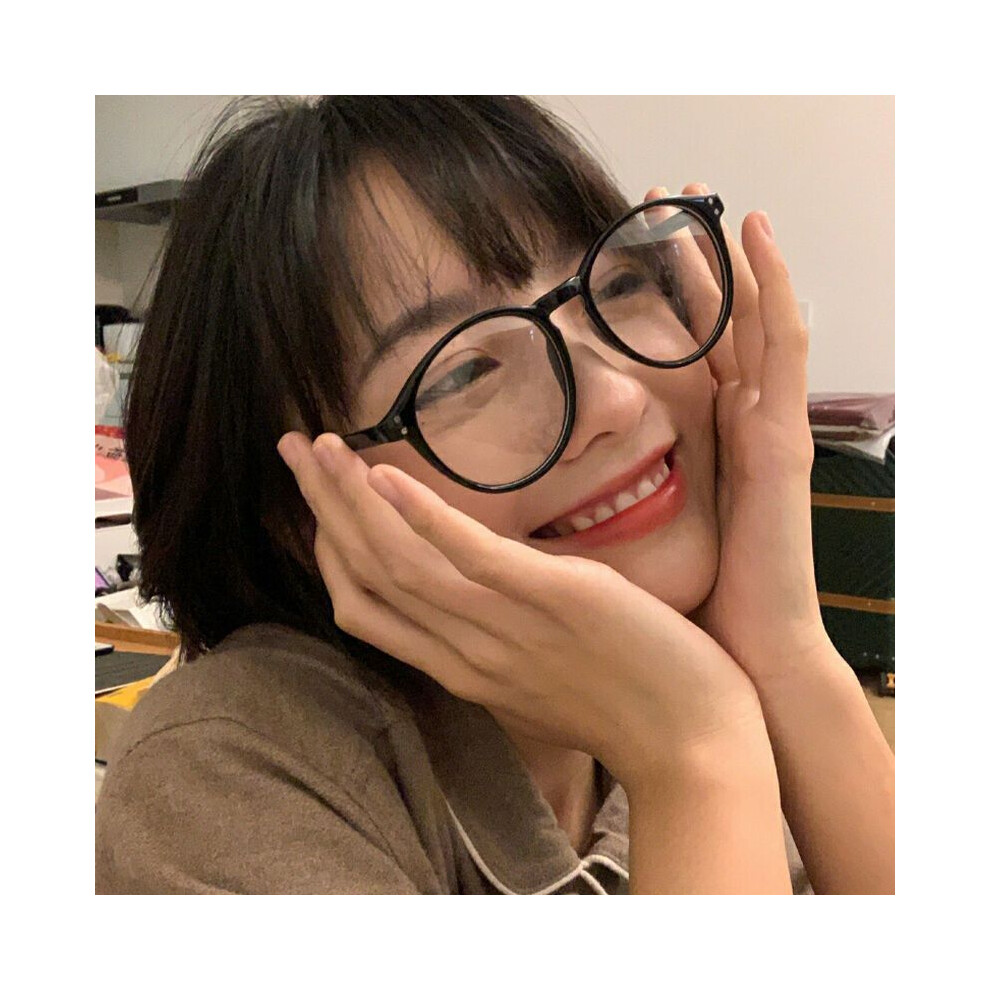 Dachuang Beauty Black/Blue/Light (, 200) Korean Leopard Glasses - Anti- Stylish Round Frames