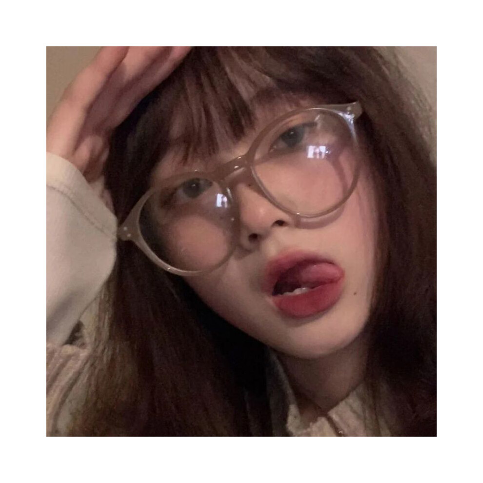 Dachuang Beauty Blue/Light (Tea, 200) Korean Leopard Glasses - Anti- Stylish Round Frames