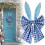 Easter Bow Black White Plaid Burlap 1 Pack 1