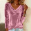 Women's Solid Long Sleeve Top with Draped Cowl Neck 1